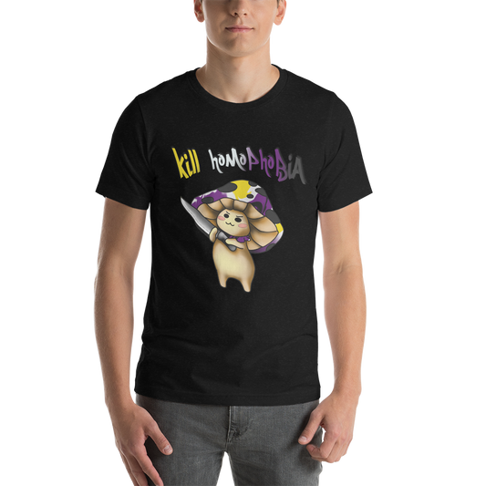 Kill homophobia Non binary pride tee